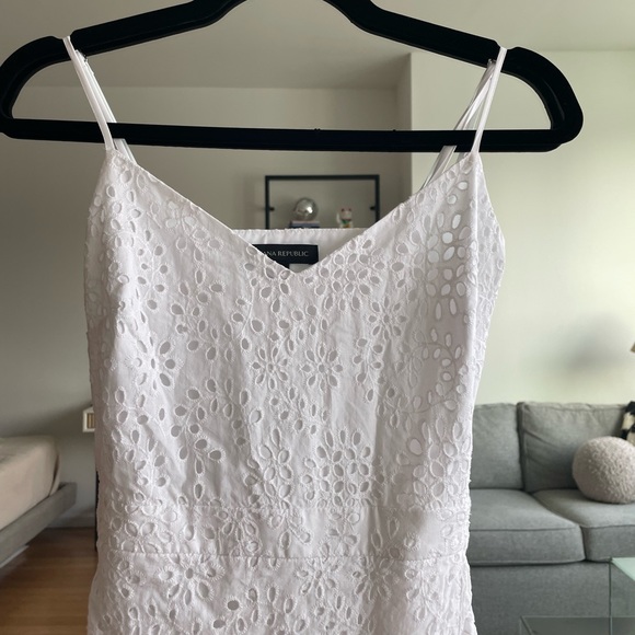 Banana Republic White Summer Eyelet Wrap Dress - Picture 6 of 6